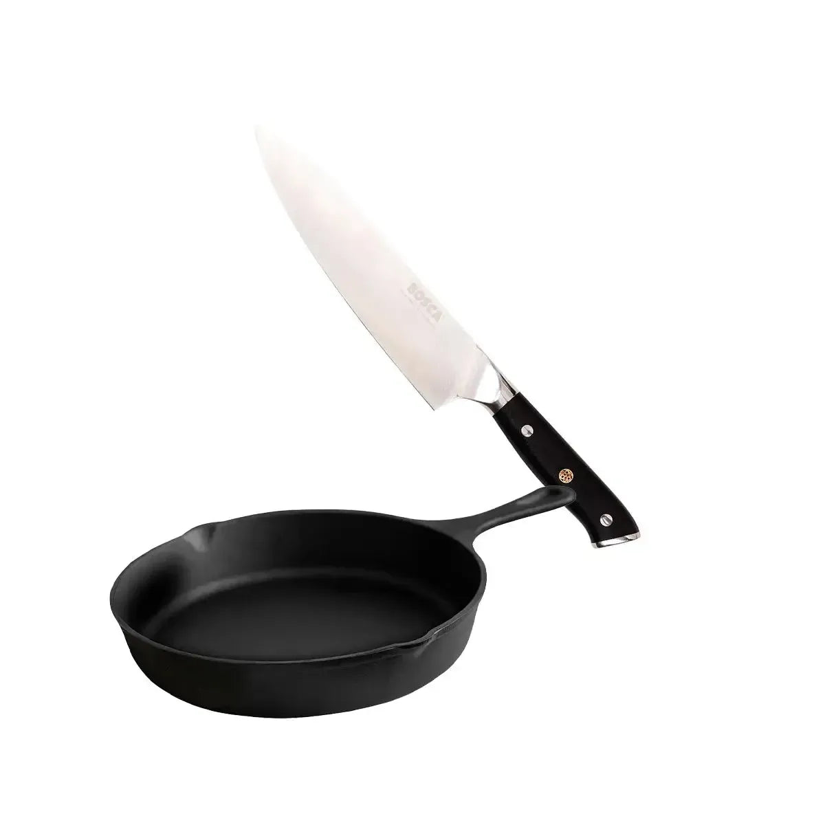 Pack Sartén Pequeño + Cuchillo Profesional Bosca1#Negro
