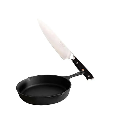 Pack Sartén Pequeño + Cuchillo Profesional Bosca1#Negro