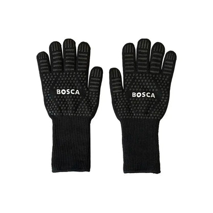 Pack Tabla Parrillera + Cuchillo y Tenedor +  Guantes Bosca3#Madera