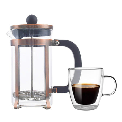 Pack Cafetera Francesa 600 Ml + Taza Vidrio 350 Ml Simplit1#Sin Color