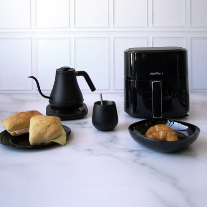 Pack Freidora de Aire Clear Fry 6lts + Hervidor Inteligente Mouvair Swan3#Negro