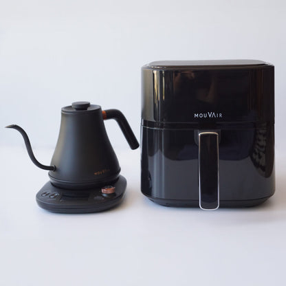 Pack Freidora de Aire Clear Fry 6lts + Hervidor Inteligente Mouvair Swan2#Negro