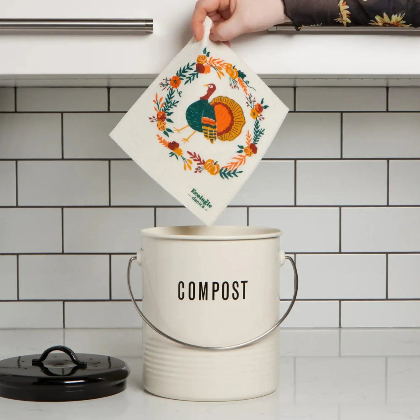 Paño Esponja Compostable pavo real Danica