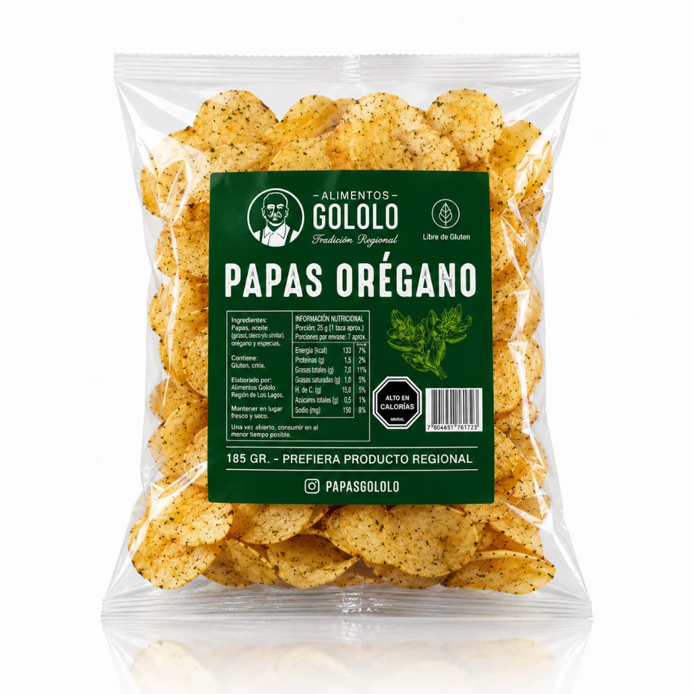 Papas Fritas con Orégano 185 g Gololo-Gourmet