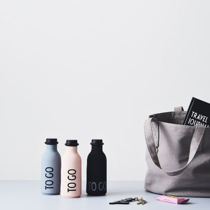 Botella de agua To Go Design Letters3#Gris