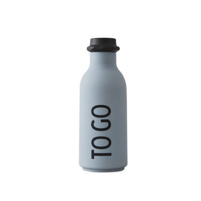 Botella de agua To Go Design Letters4#Gris