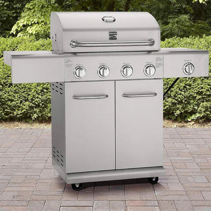 Parrilla a Gas 4 Quemadores + Sellador Lateral Kenmore6#Plata