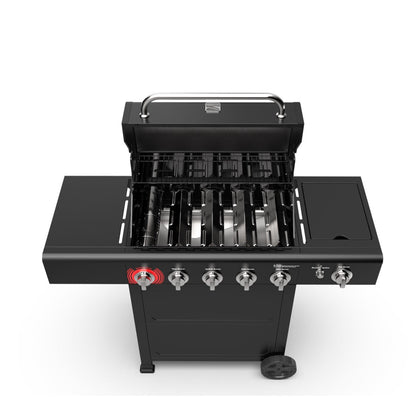 Parrilla A Gas 5 Quemadores + Quemador Lateral Color Negro Kenmore4#Negro