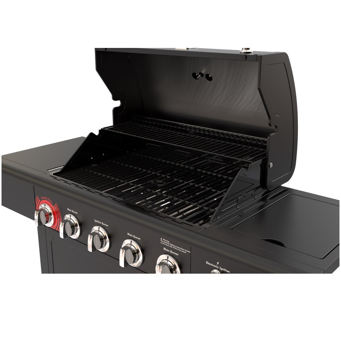 Parrilla A Gas 5 Quemadores + Quemador Lateral Color Negro Kenmore5#Negro