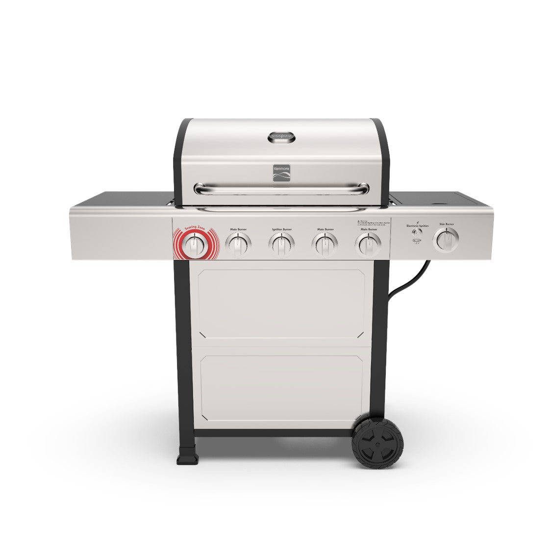 Parrilla a Gas 5 Quemadores + Quemador Lateral Kenmore4#Plata