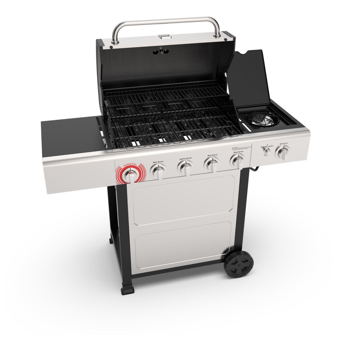 Parrilla a Gas 5 Quemadores + Quemador Lateral Kenmore6#Plata
