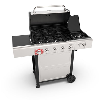 Parrilla a Gas 5 Quemadores + Quemador Lateral Kenmore6#Plata