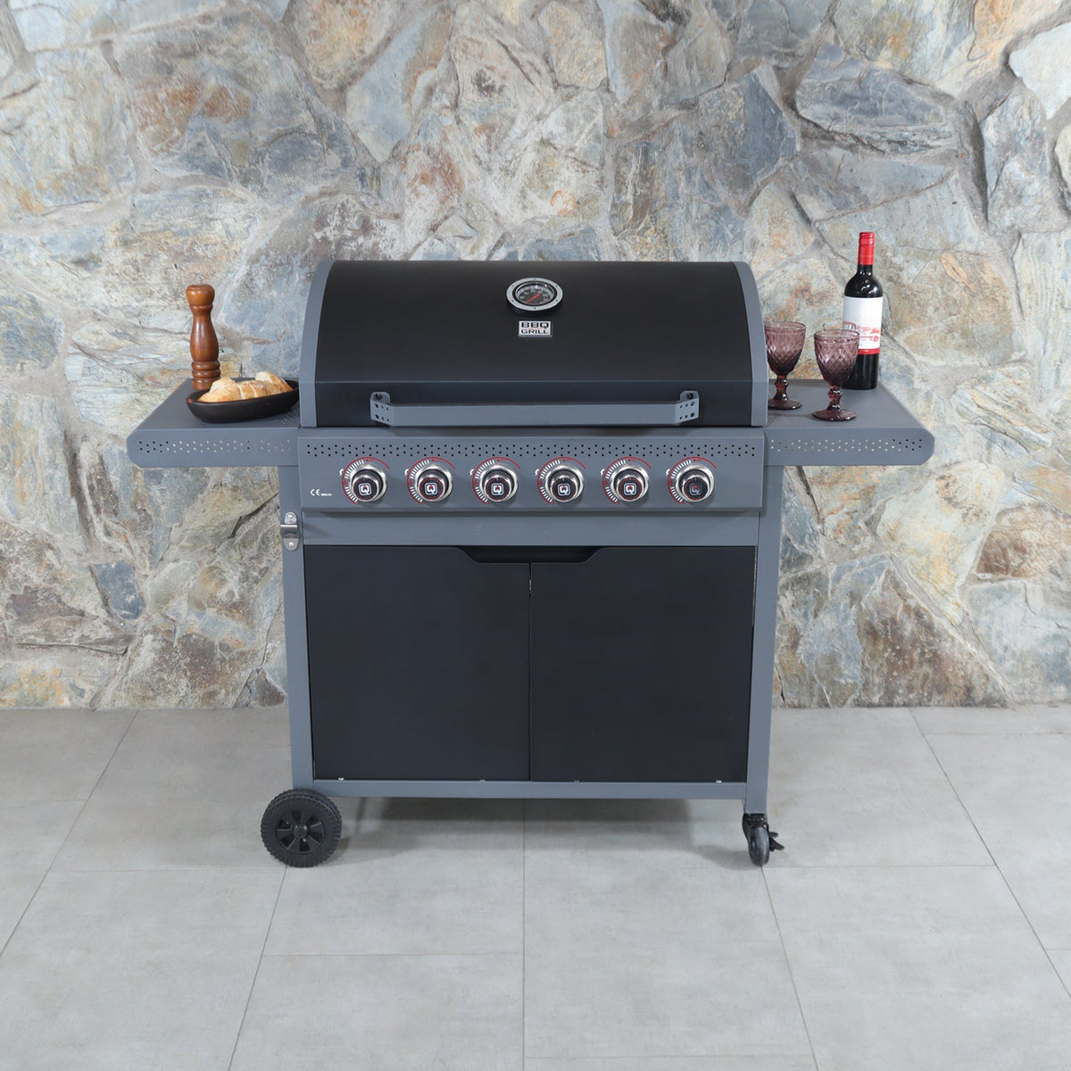 PARRILLA A GAS DARK HAWK 6Q-Parrillas a Gas