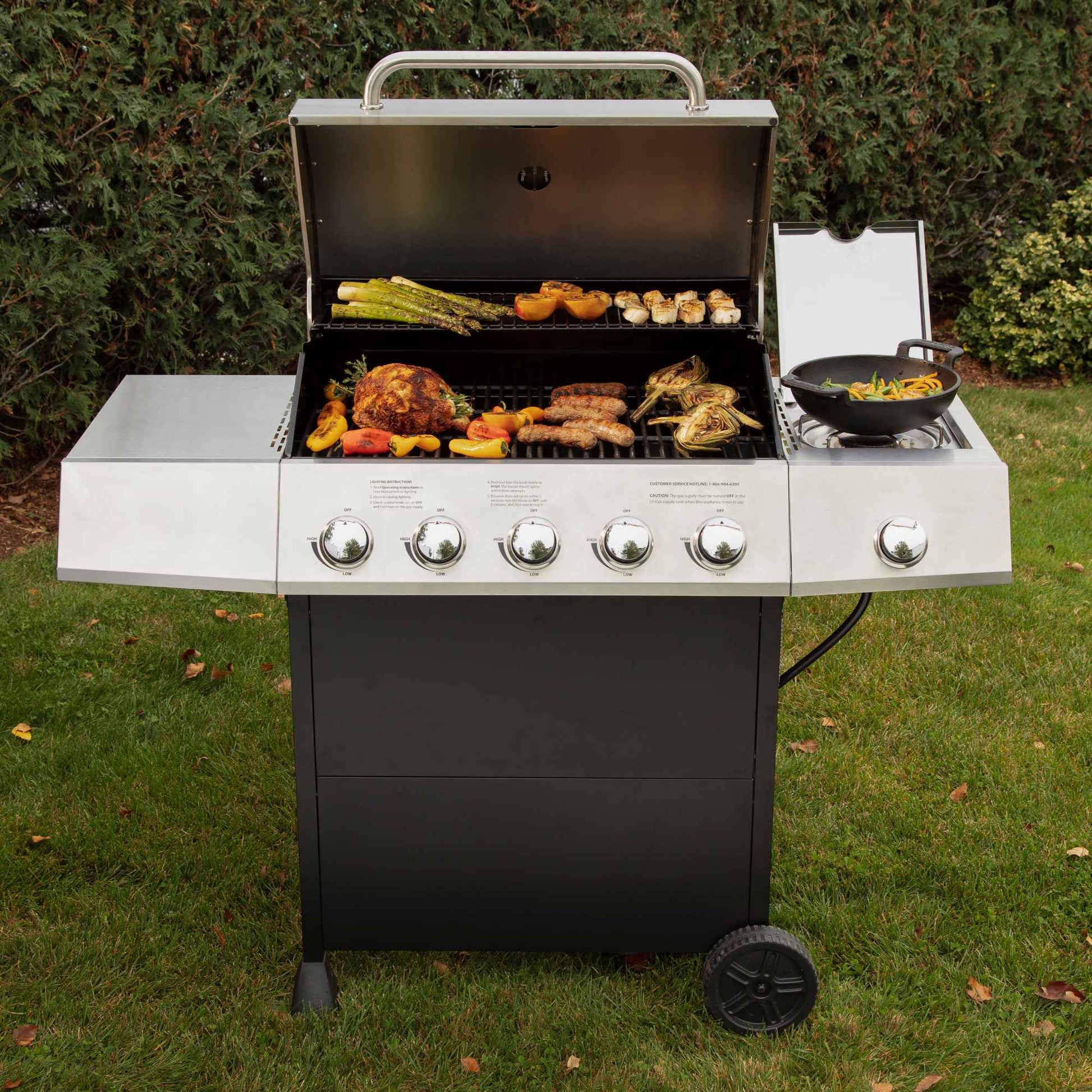 Parrilla A Gas 5 Quemadores + Quemador Lateral CGG-8500 Cuisinart.2#Sin color