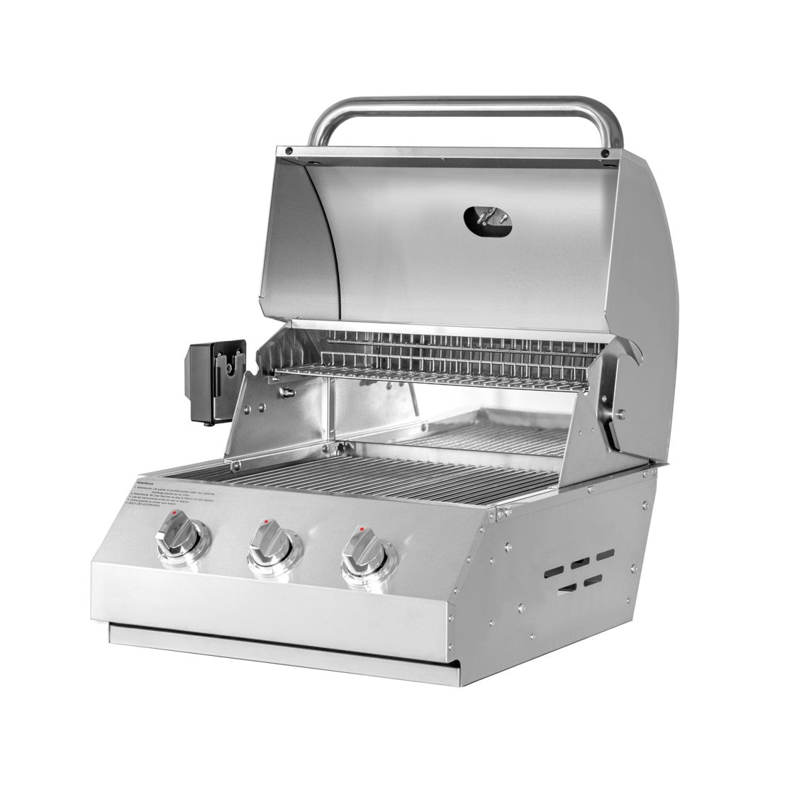 Parrilla a Gas Empotrada 3 Quemadores + Spiedo con Motor Kinggrill6#Gris