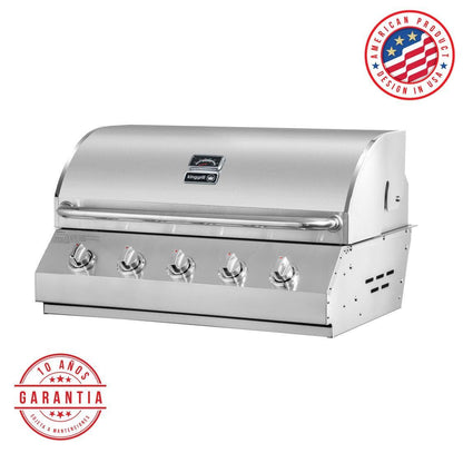 Parrilla A gas Empotrada 5 Quemadores Kinggrill2#Gris