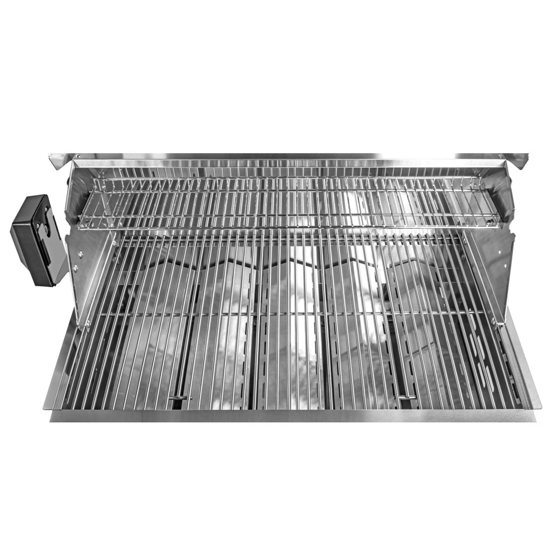 Parrilla a Gas Empotrada 5 Quemadores + Spiedo con Motor Kinggrill4#Gris
