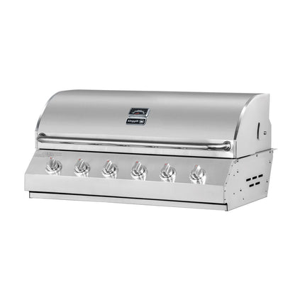 Parrilla a Gas Empotrada 6 Quemadores + Spiedo con Motor Kinggrill3#Gris