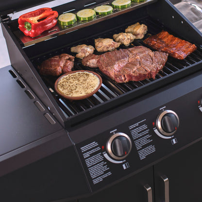 Parrilla a Gas Essence 3Q Black FDV - Caja Dañada-Parrillas a Gas