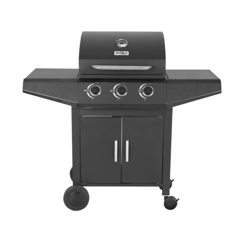 Parrilla a Gas Essence 3Q Black FDV - Caja Dañada-Parrillas a Gas