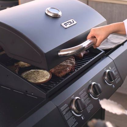 Parrilla a Gas Essence 3Q Black FDV - Caja Dañada-Parrillas a Gas