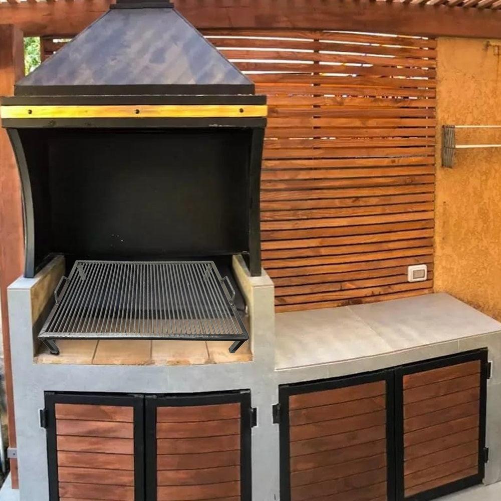 Parrilla Acero Inoxidable para Quincho 60x40 cm Kas5#Gris