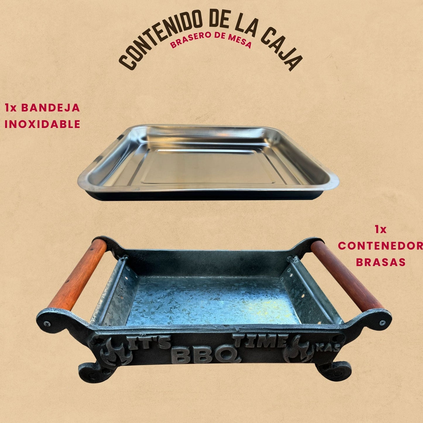 Parrilla Brasero De Mesa: BBQ Time Kas Chile-Accesorios para Parrillas