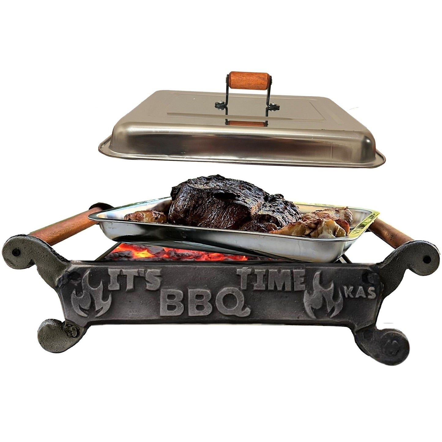 Parrilla Brasero De Mesa Con Tapa: BBQ Time Kas Chile-Accesorios para Parrillas