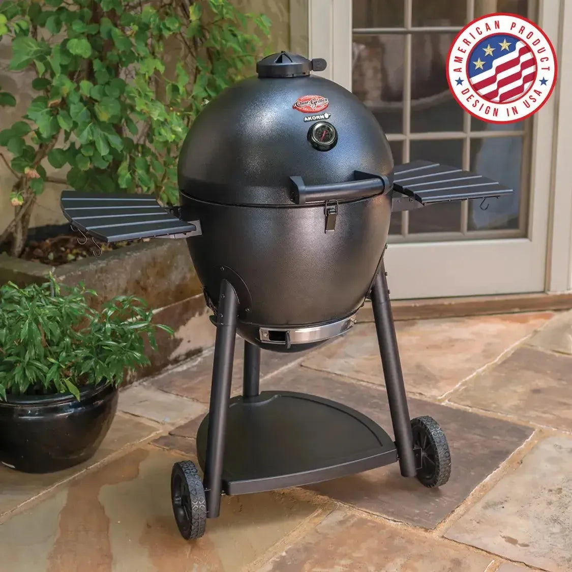 Parrilla de carbón Kamado Akorn 50 cm Char Griller1#Grafito