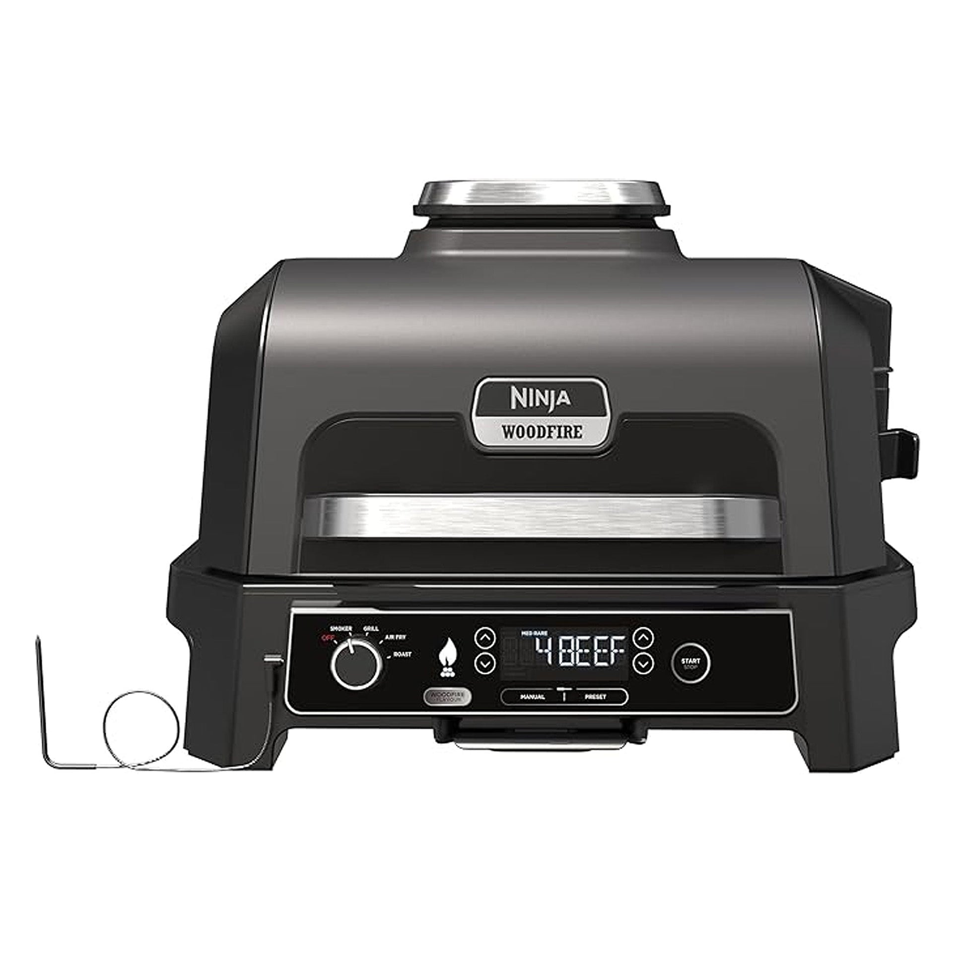 Parrilla Eléctrica Con Ahumador Woodfire Pro XL Ninja6#Negro