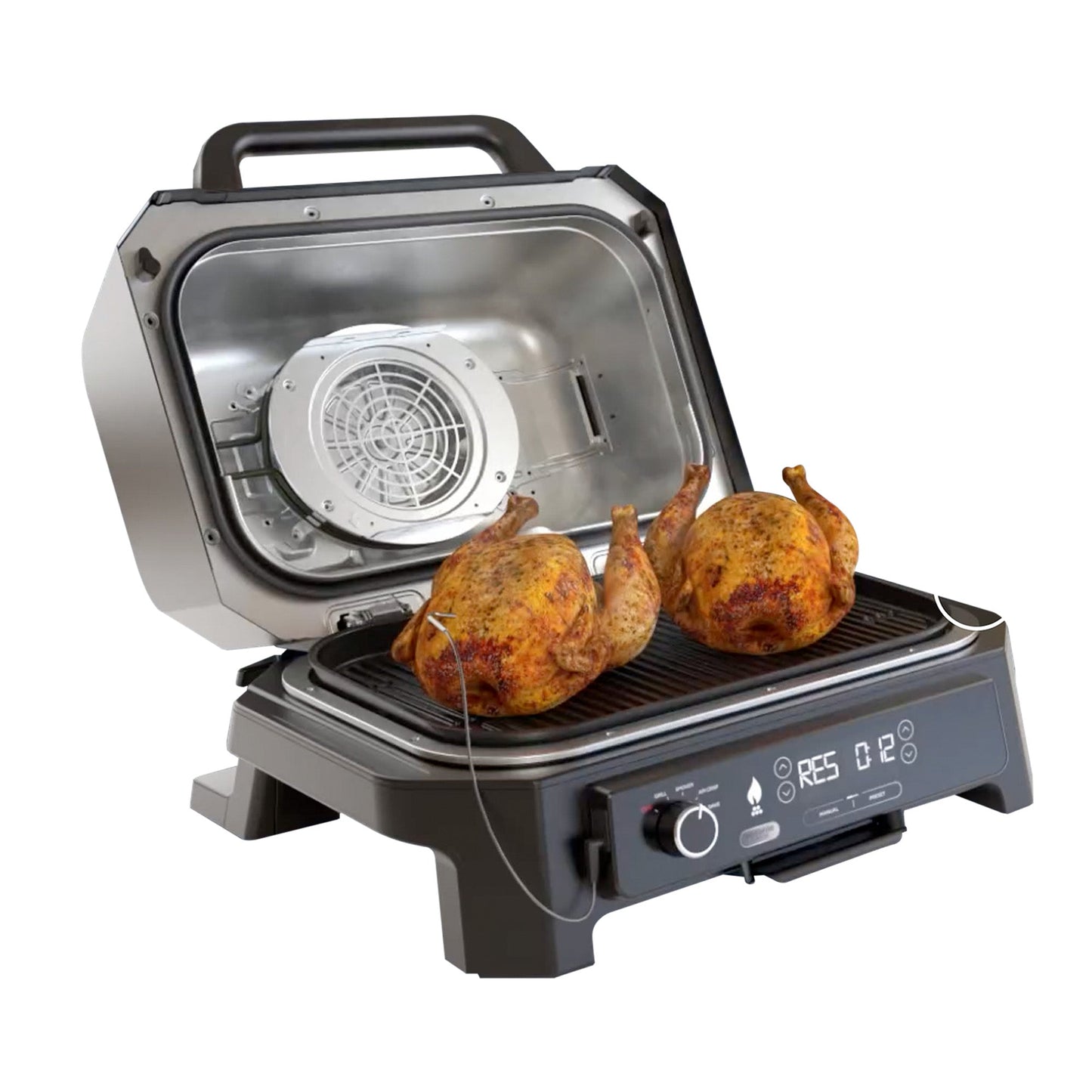 Parrilla Eléctrica Con Ahumador Woodfire Pro XL Ninja3#Negro