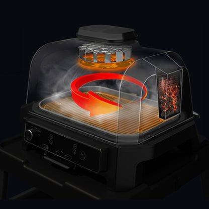 Parrilla Eléctrica Con Ahumador Woodfire Pro XL Ninja4#Negro