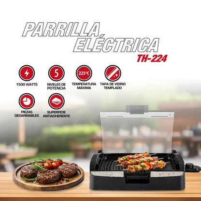 Parrilla Eléctrica TH-224 Thomas5#Negro