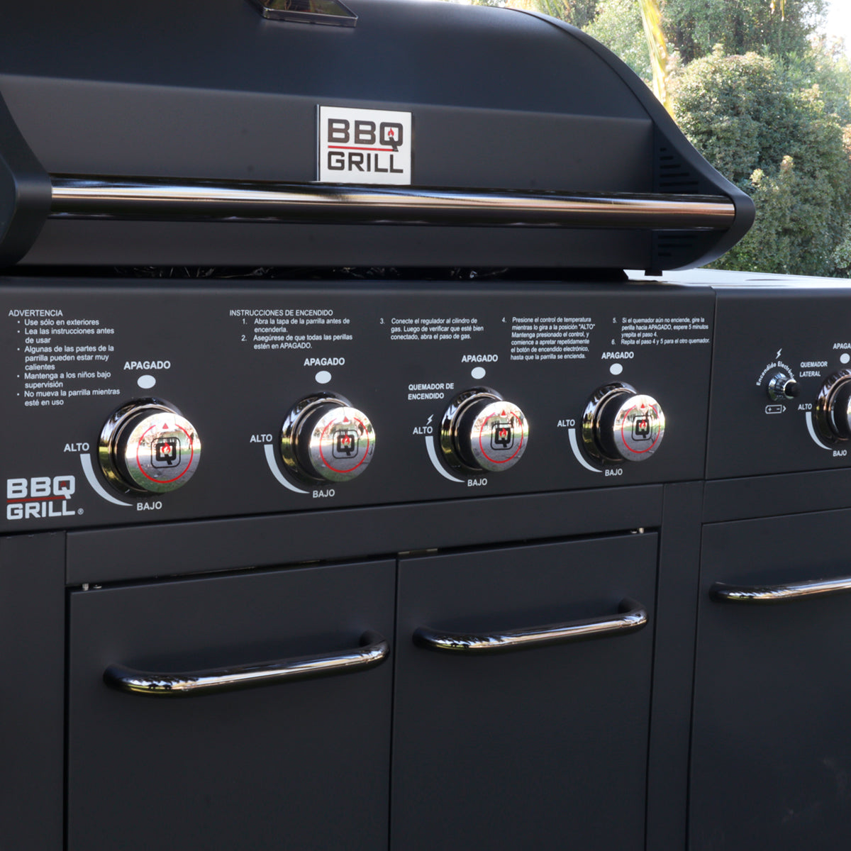 PARRILLA GAS BUFFALO GREY 4Q + QL-Parrillas a Gas