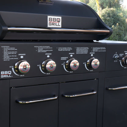 PARRILLA GAS BUFFALO GREY 4Q + QL-Parrillas a Gas