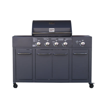 PARRILLA GAS BUFFALO GREY 4Q + QL-Parrillas a Gas