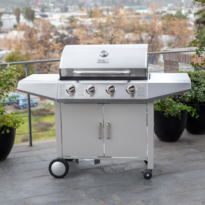 Parrilla gas FDV Essence 4Q + Set Estuche Accesorios BBQ + Balanza Bluetooth para Balón de Gas Simple Cook-Kits de Cocción