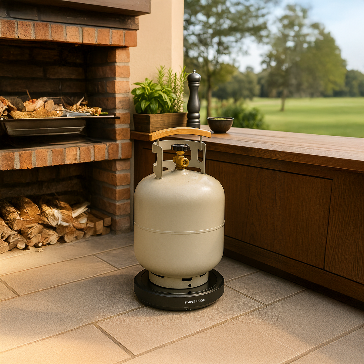 Parrilla gas FDV Essence 4Q + Set Estuche Accesorios BBQ + Balanza Bluetooth para Balón de Gas Simple Cook-Kits de Cocción