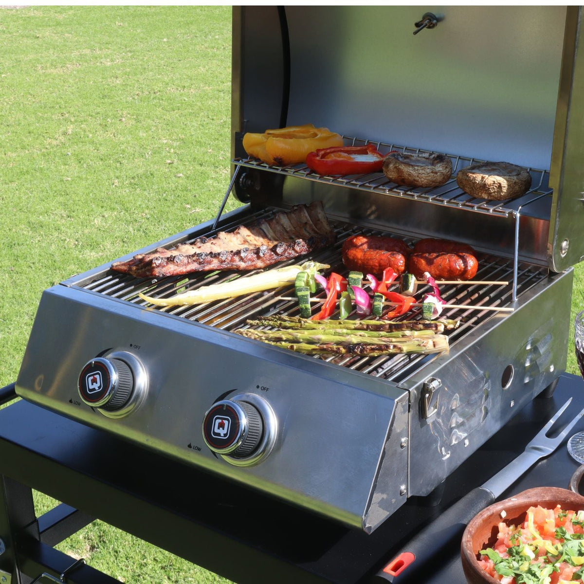 PARRILLA GAS PORTATIL GRILL TO GO 2Q-Parrillas a Gas