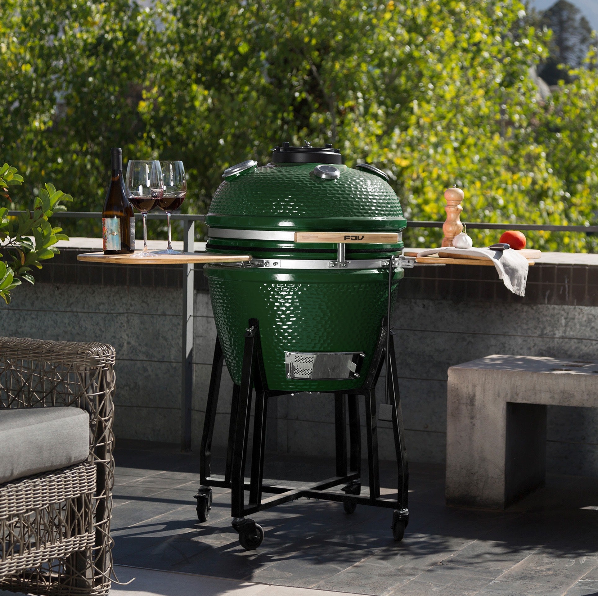 Parrilla Kamado Tokio Ahumador 56 cm FDV - Caja Dañada-Parrillas a Carbón