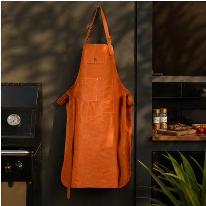 Pechera Parrillera de Cuero Simple Cook
