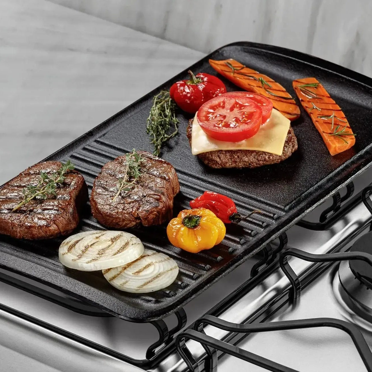 Plancha Churrasquera Grill Hierro Fundido Electrolux1#Negro