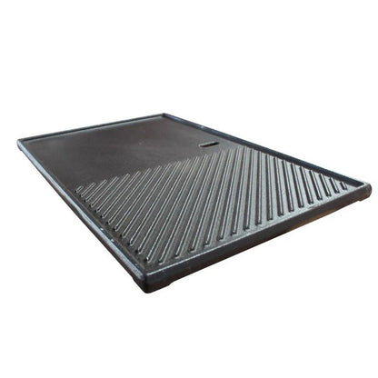 Plancha De Hierro Fundido Para Parrilla y Cocina - Rectangular 31x48 Kinggrill2#Negro