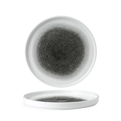 Plato Negro Cuarzo Con Borde 26 Cms Churchill3#Negro