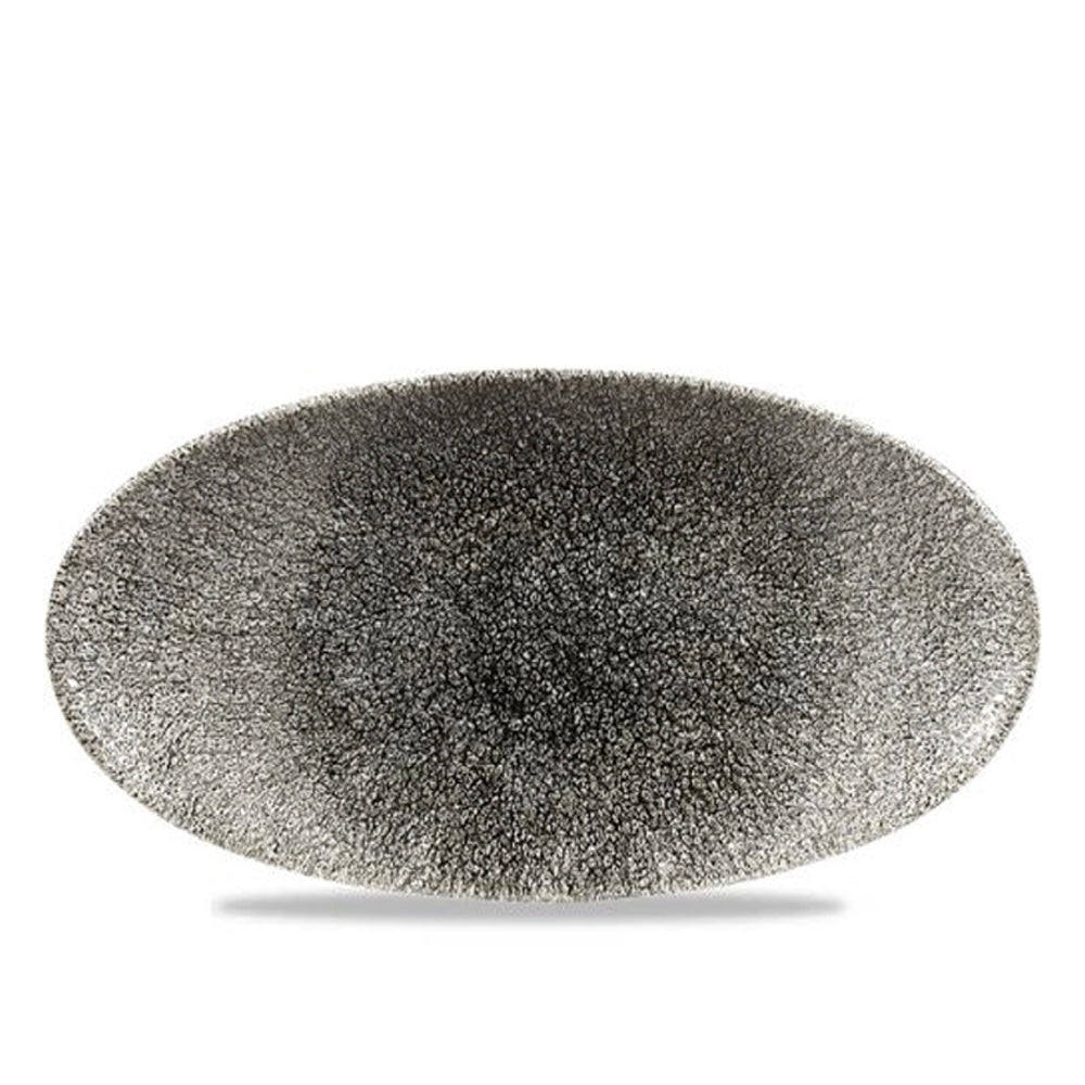 Plato Ovalado Negro Cuarzo 30 Cms Churchill2#Negro