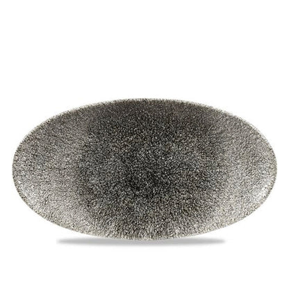 Plato Ovalado Negro Cuarzo 30 Cms Churchill2#Negro