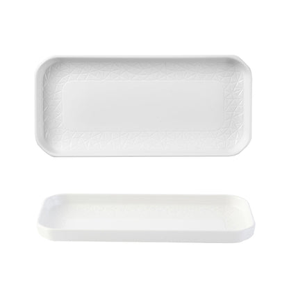 Plato Rectangular Blanco Con Borde 26 Cms Churchill2#Blanco