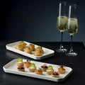 Plato Rectangular Blanco Con Borde 26 Cms Churchill1#Blanco