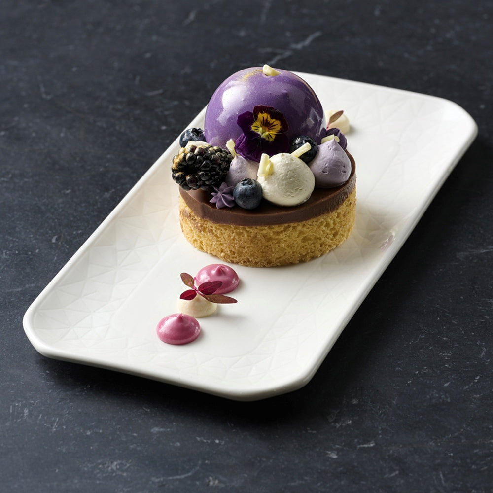 Plato Rectangular Blanco Sin Borde 26 Cms Churchill1#Blanco