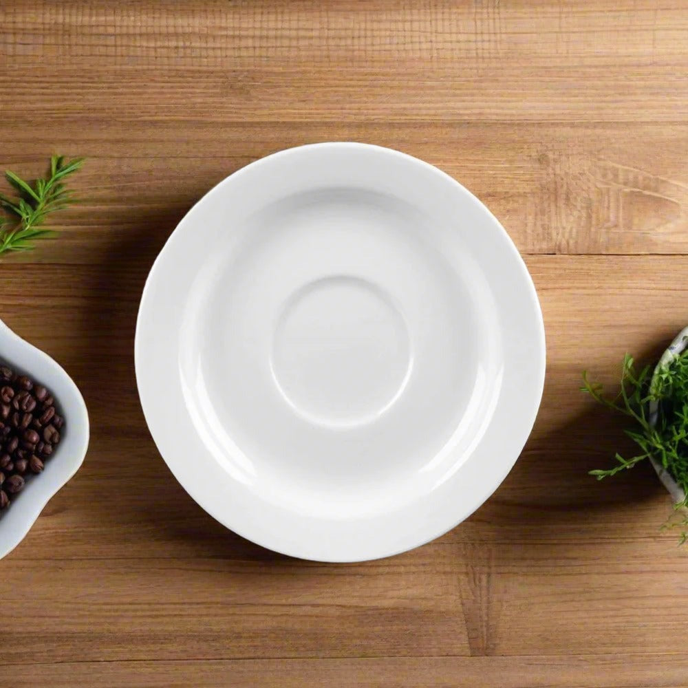 Plato Taza Té & Cappuccino Profile Churchill1#Blanco